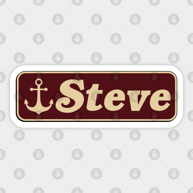 Steve Harrington name tag - Stranger Things Sticker by Dopamine Creative